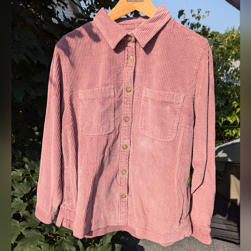 LL Bean comfort corduroy shirt jacket